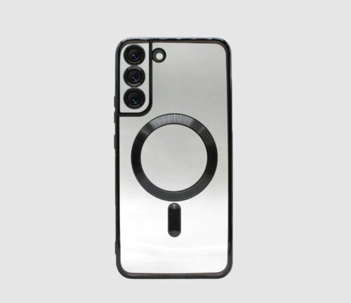 S22-plus-palqué-noir Galaxy S22 Plus - Coque Transparente Magsafe finition Plaquée