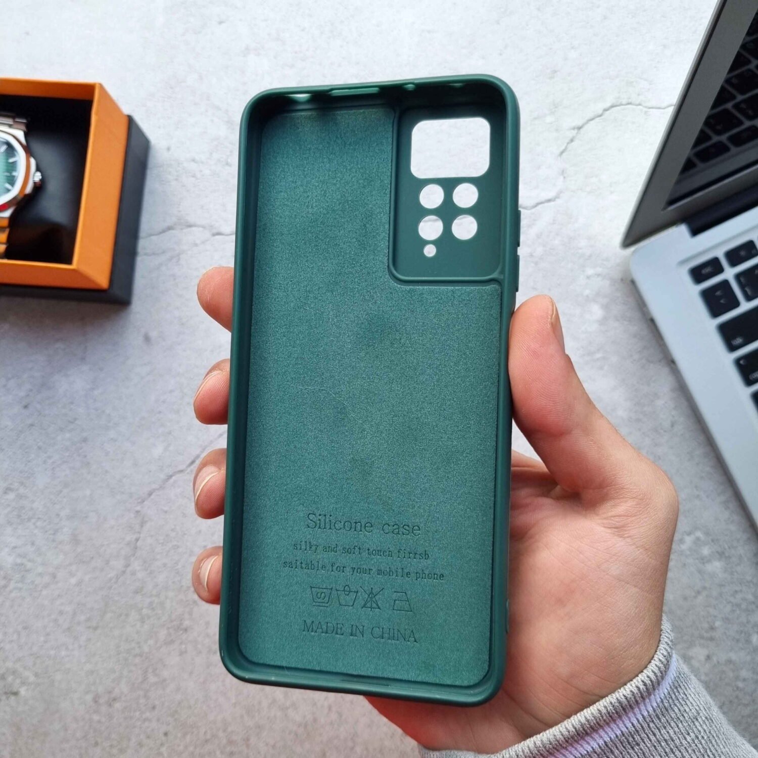 20231203_163840 Redmi Note 11 Pro - Coque en Silicone SIMEITU verte