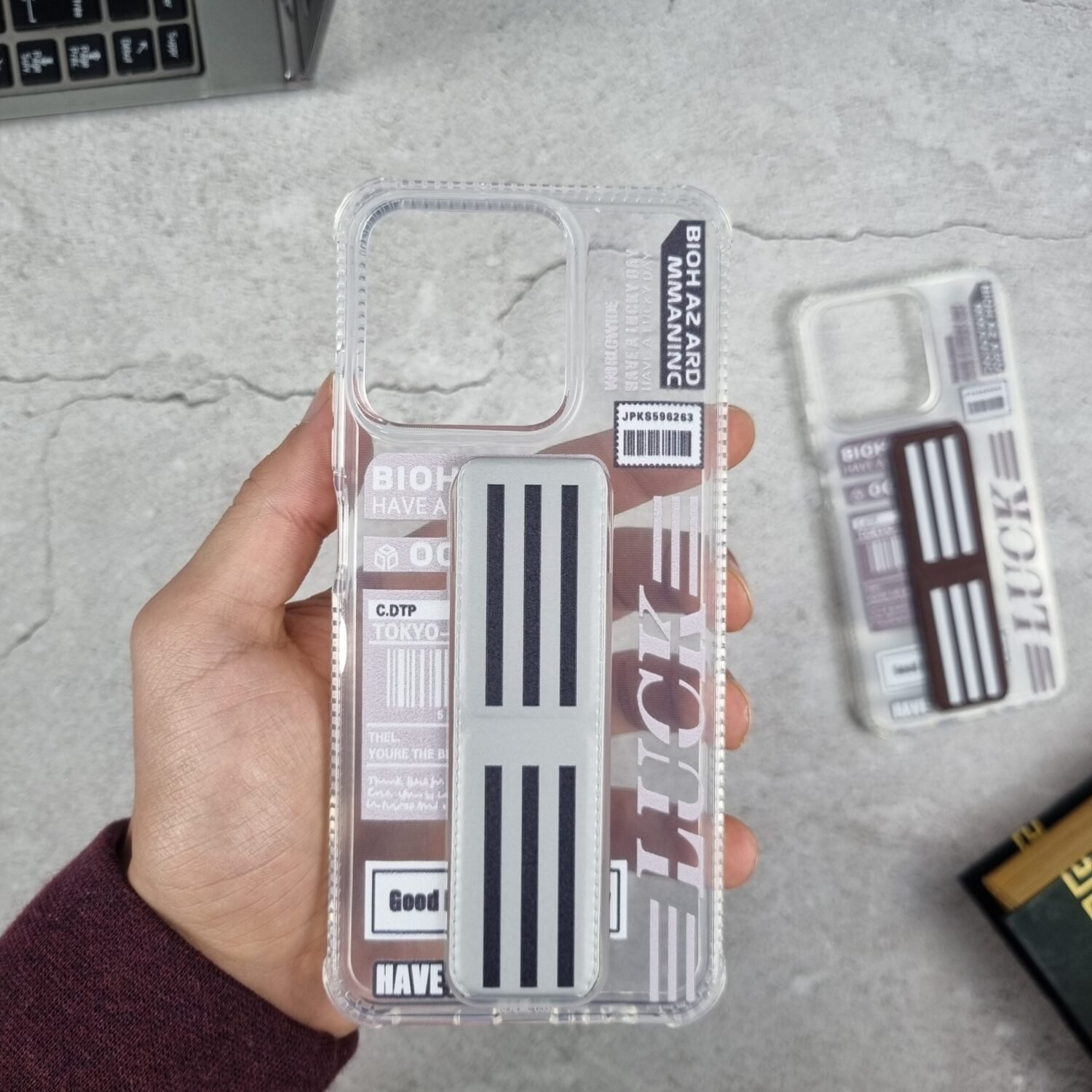 Realme C51 - Coque Transparente à Sangle de Support