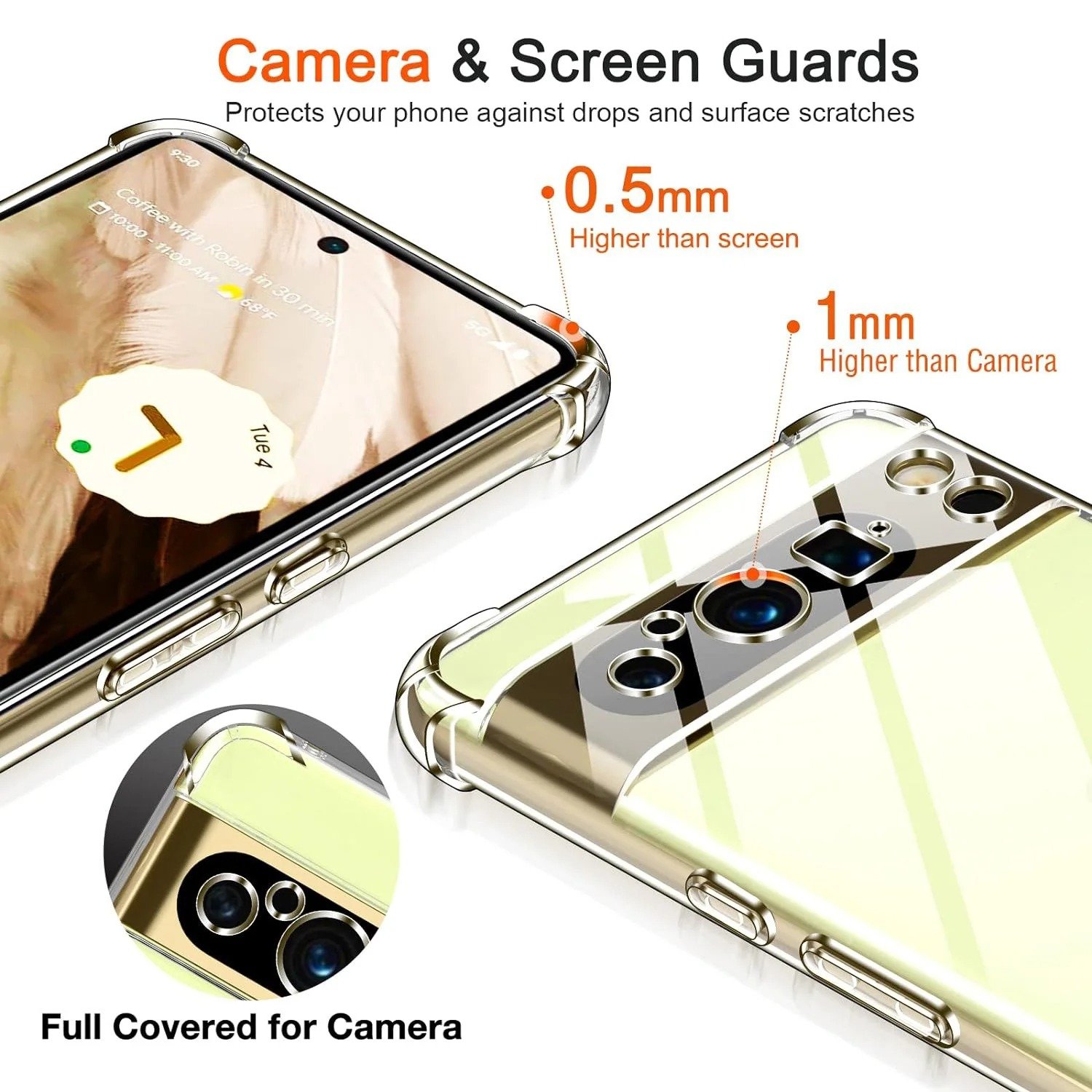 Pixel 8 Pro - Coque Transparente SIMEITU