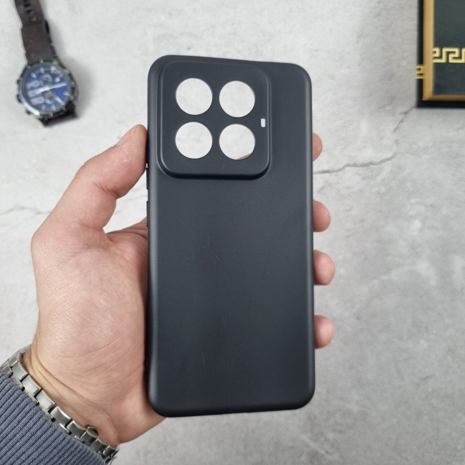 20240422_142752 Xiaomi 14 Pro - Coque en Silicone Noir Anti-Décoloration