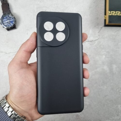 OnePlus 11 - Coque en Silicone Noir Anti-Décoloration