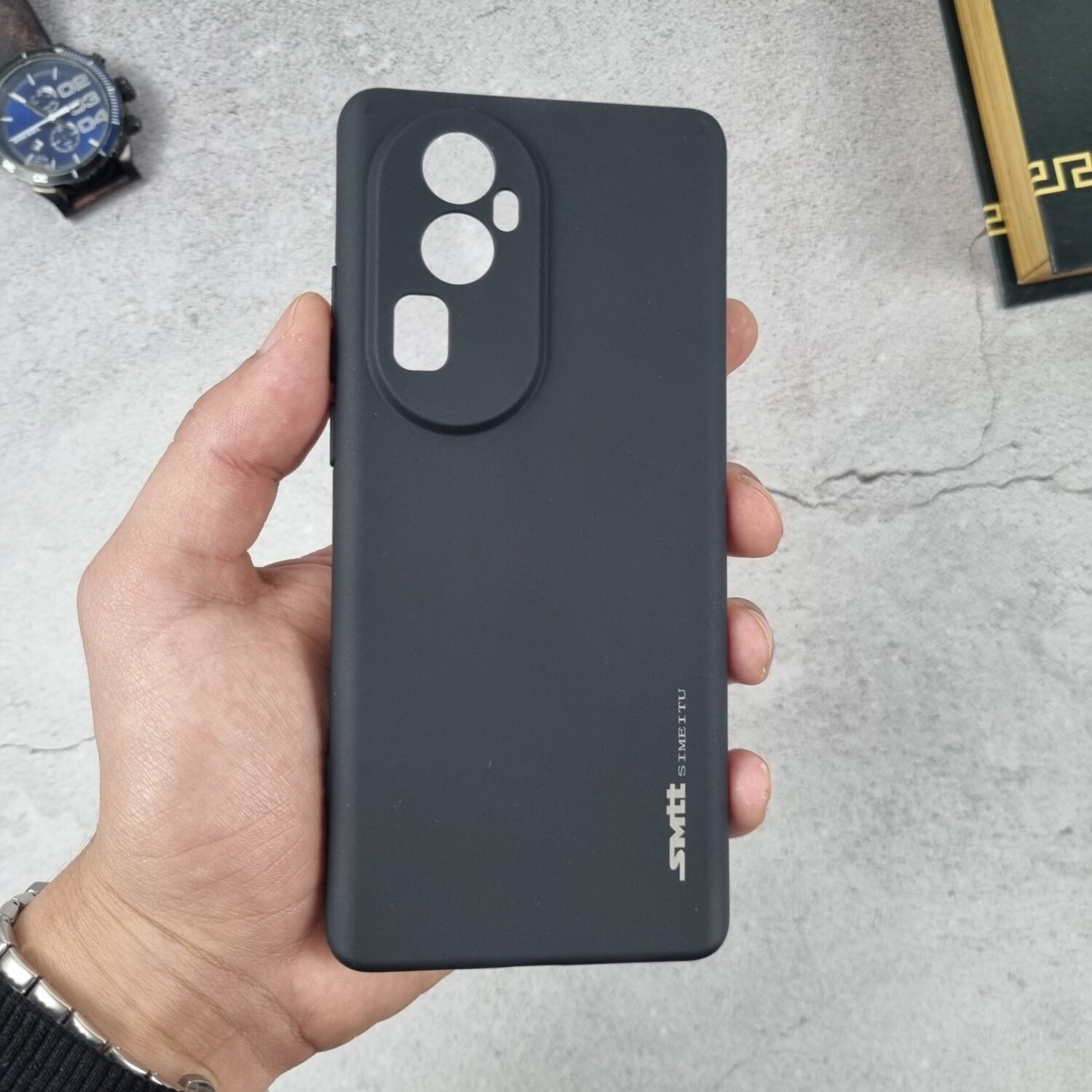 Reno 10 Pro Plus - Coque en Silicone Noir Originale SIMEITU