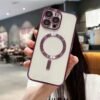 IPhone 15 Pro Max - Coque Transparente Magsafe finition Plaquée