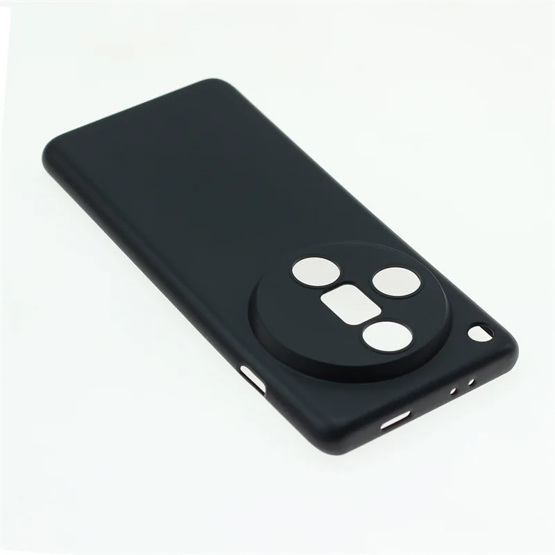 Oppo Find X7 - Coque en Silicone Noir Anti-Décoloration
