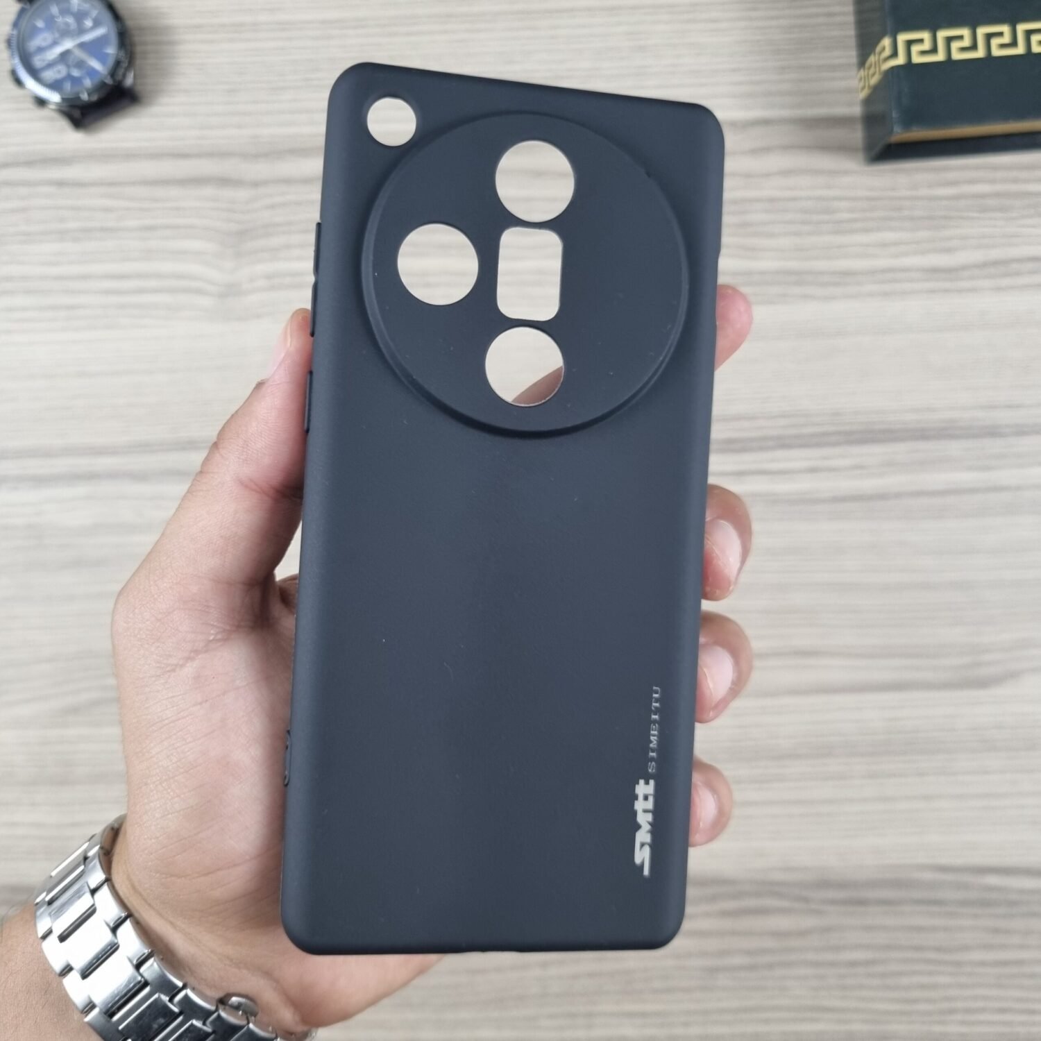 Oppo Find X7 Ultra - Coque en Silicone Noir Originale SIMEITU