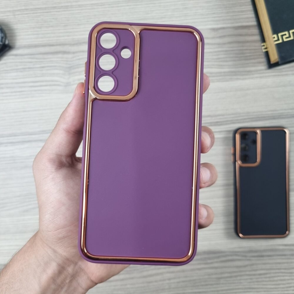 Galaxy A15 - Coque en Silicone Bords Doré