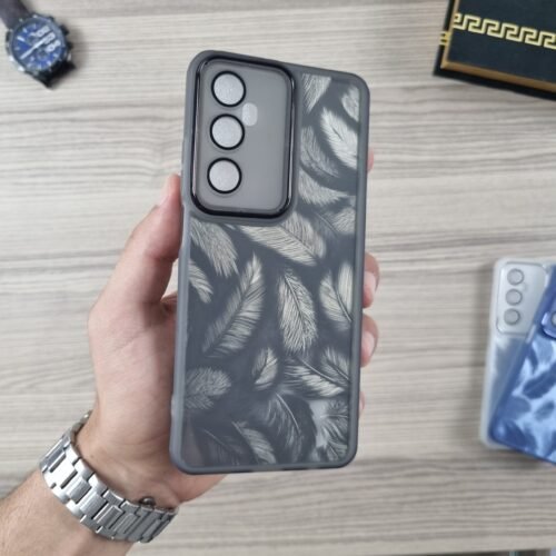 Realme C65 - Coque en silicone à motif de plumes