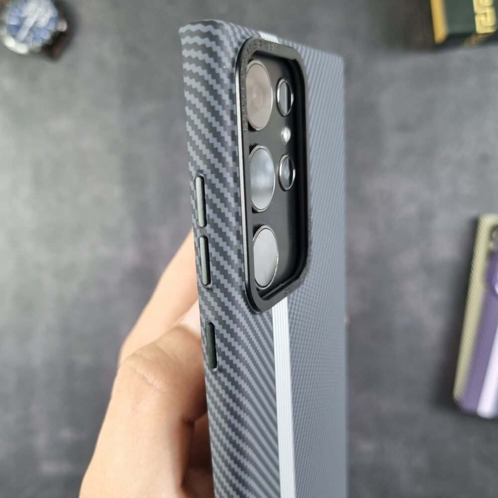 Galaxy S23 Ultra - Coque Magnétique effet Fibre de Carbone