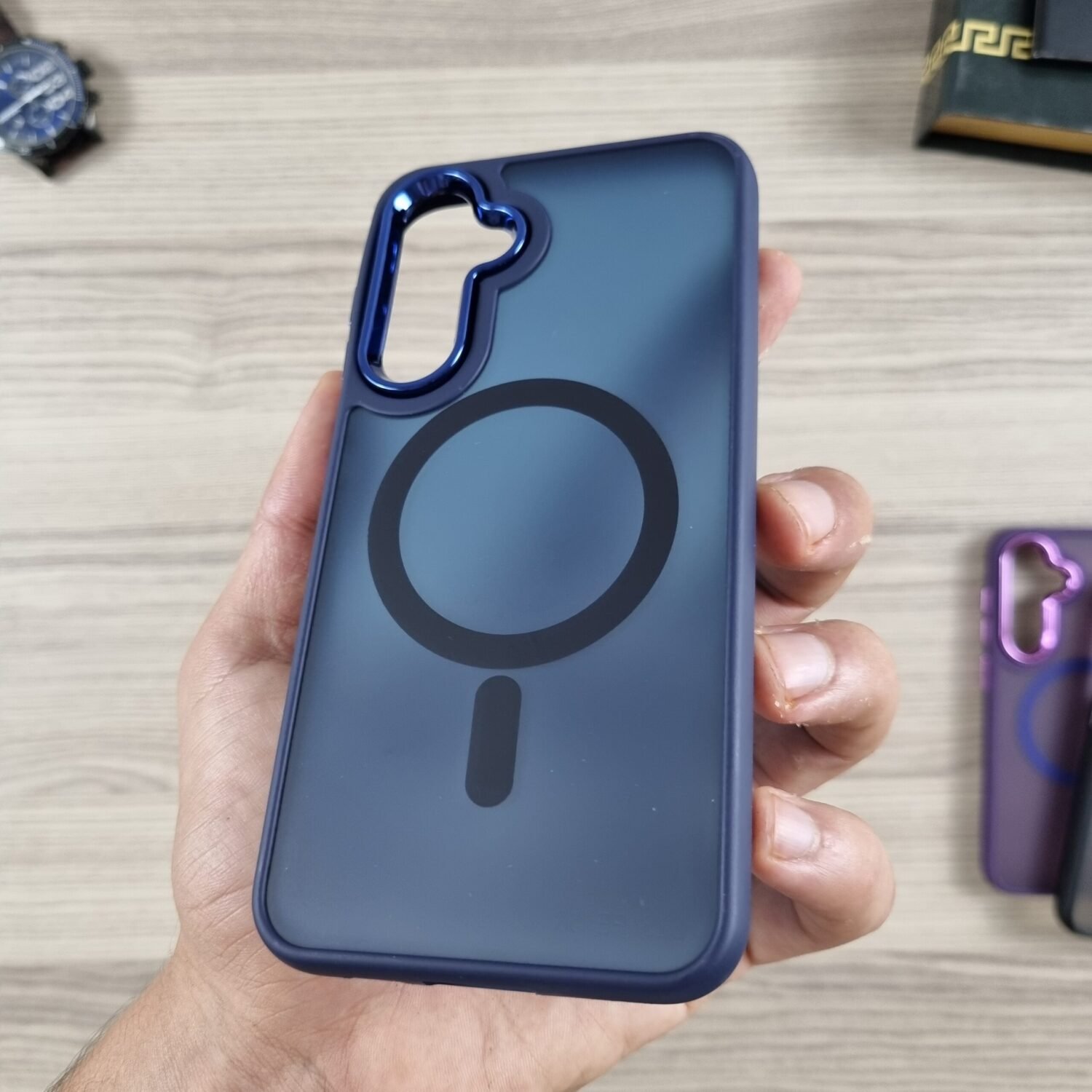 Galaxy S24 Fe - Coque Fumée Magsafe à Bordures mat