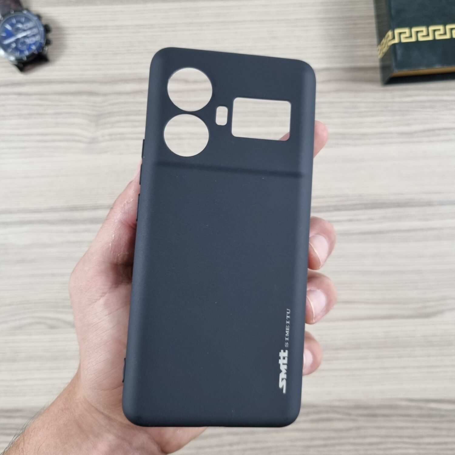 Realme GT5 - Coque en Silicone Noir Originale SIMEITU