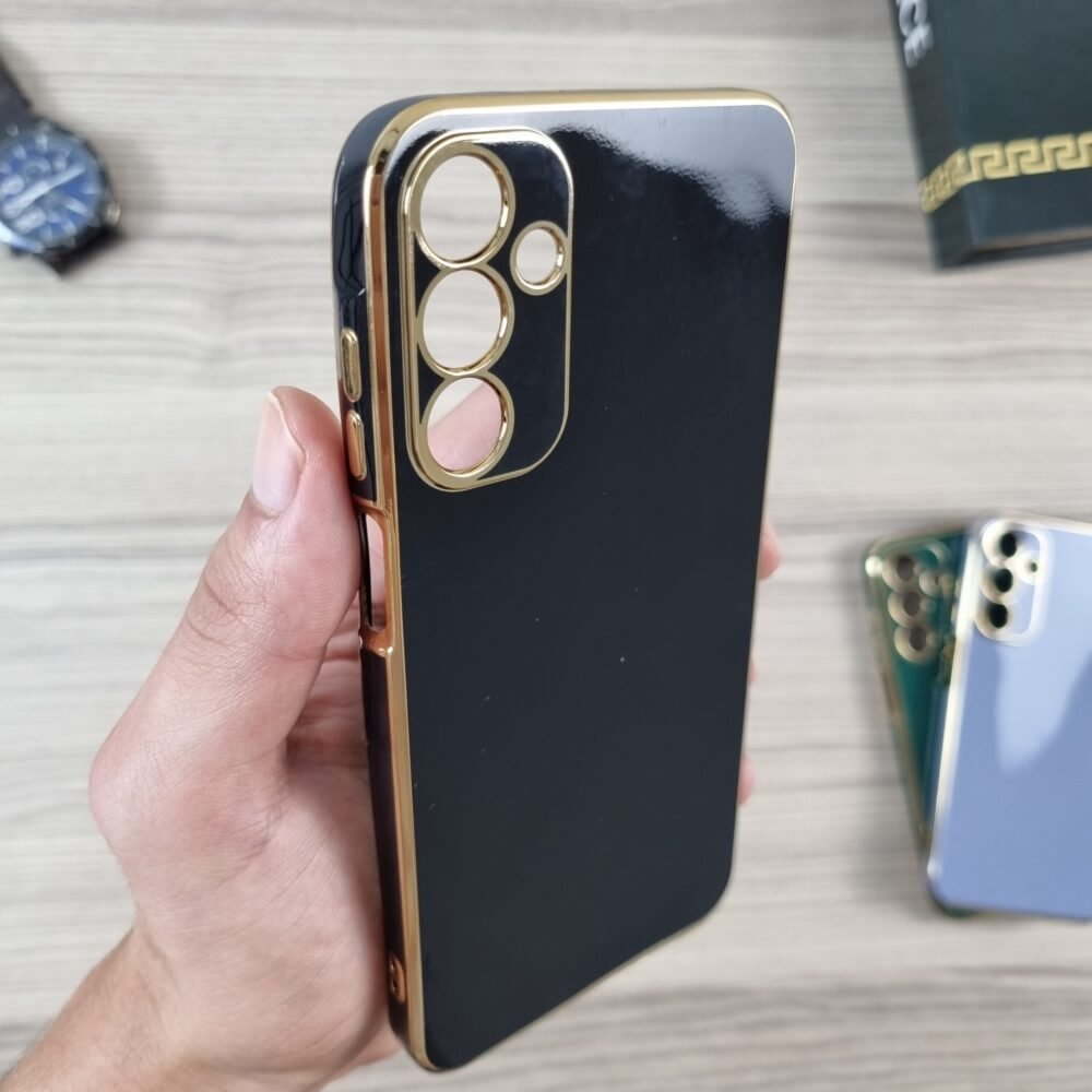 Galaxy A15 - Coque en Silicone Bords Doré