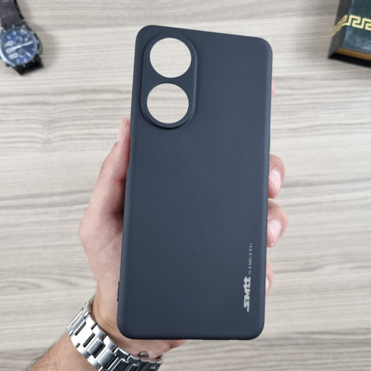 Oppo A98 5G - Coque en Silicone Noir Originale SIMEITU