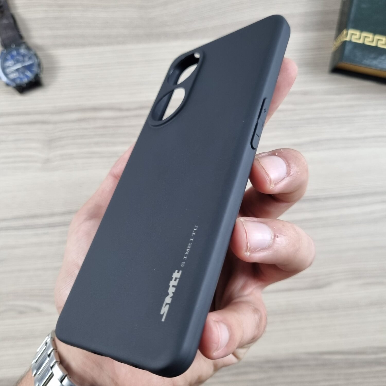 Oppo A98 5G - Coque en Silicone Noir Originale SIMEITU