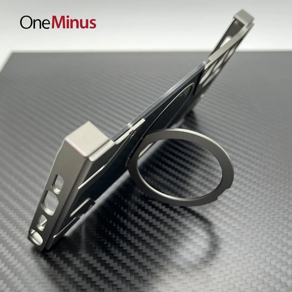 Galaxy S23 Ultra - Coque Magnétique en Aluminium et Fibre de Carbone Avec Support Rotatif