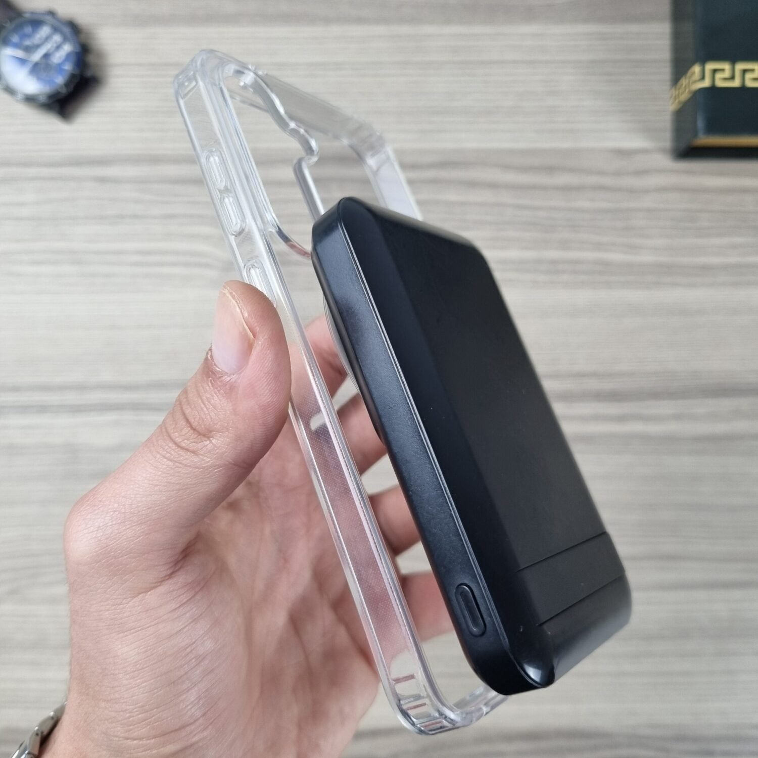 20241209_151546 Galaxy S21 Plus - Coque Transparente Magsafe