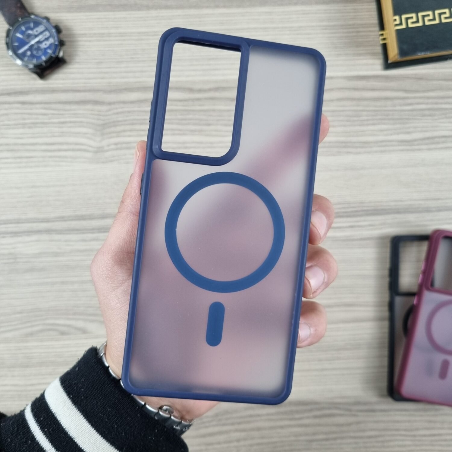 20241218_155916 Galaxy S21 Ultra - Coque Mat Magnétique dos Fumé