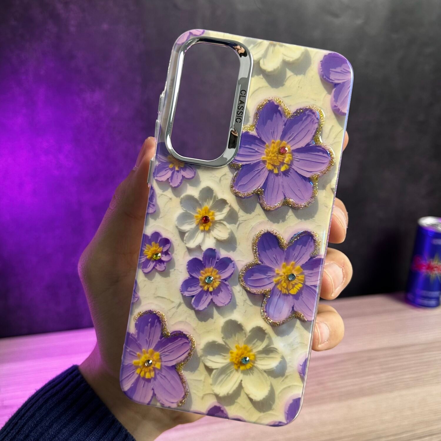 Galaxy A35 - Coque En Silicone Supérieure avec Dos effet Peinture à l'huile Florale
