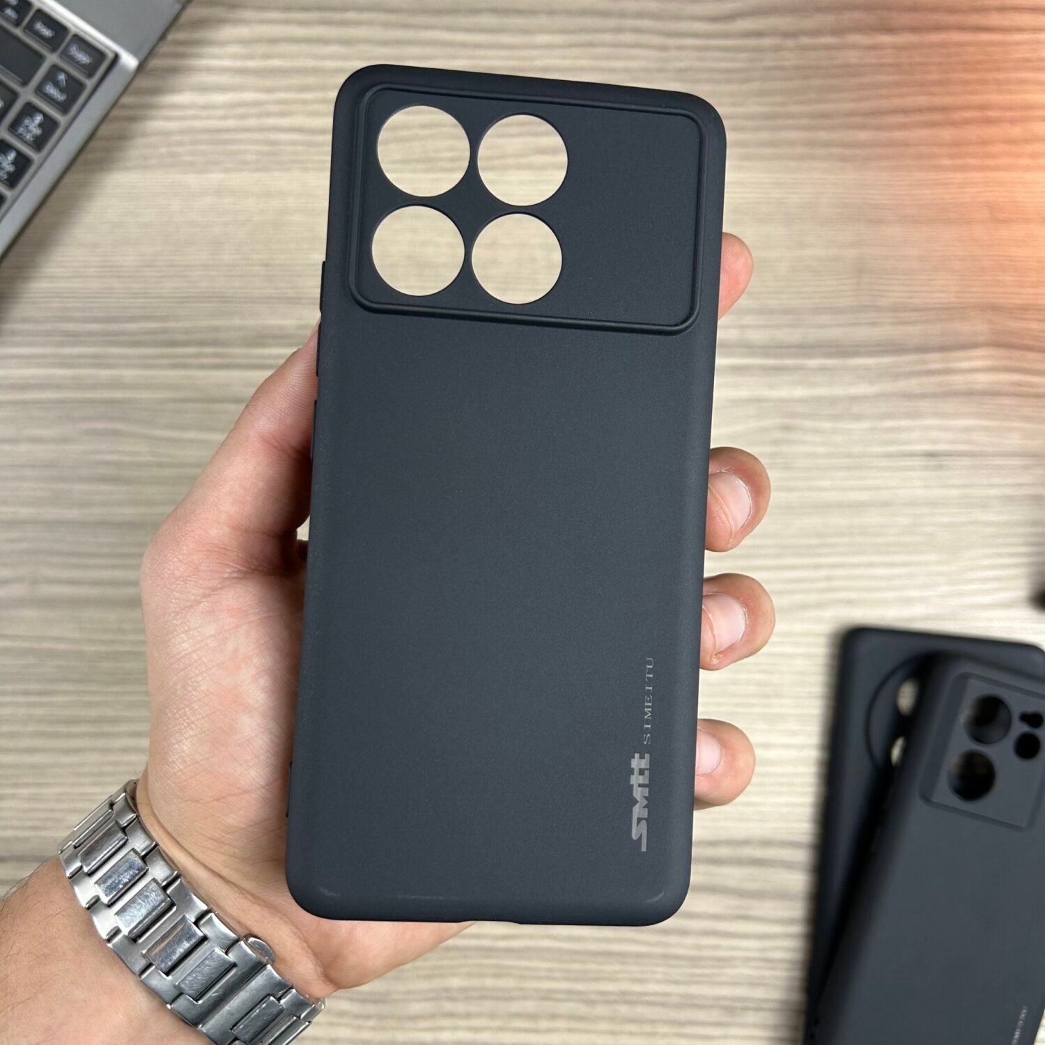 Poco F6 Pro/ Redmi K70- Coque en Silicone Noir Originale SIMEITU