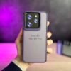 Infinix Hot 40 / Hot 40 Pro - Coque Transparente en Silicone Fumé Avec Bordure Mat