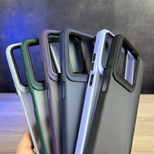 Infinix Hot 40 / Hot 40 Pro - Coque Transparente en Silicone Fumé Avec Bordure Mat