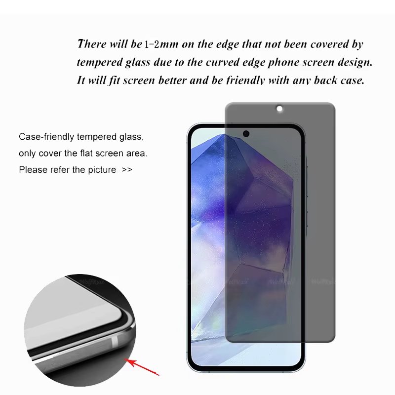 Galaxy A35/A55 - Protection d'écran Anti-Espion en Verre ( Glass )