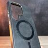Galaxy S25 Ultra - Coque Haut De Gamme Magsafe En Cuir Pu Avec Bordure Doré