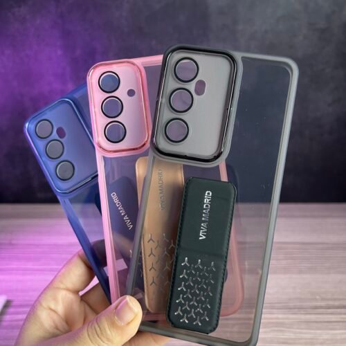 Realme C65 4G - Coque Transparente Fumée à Sangle de Support