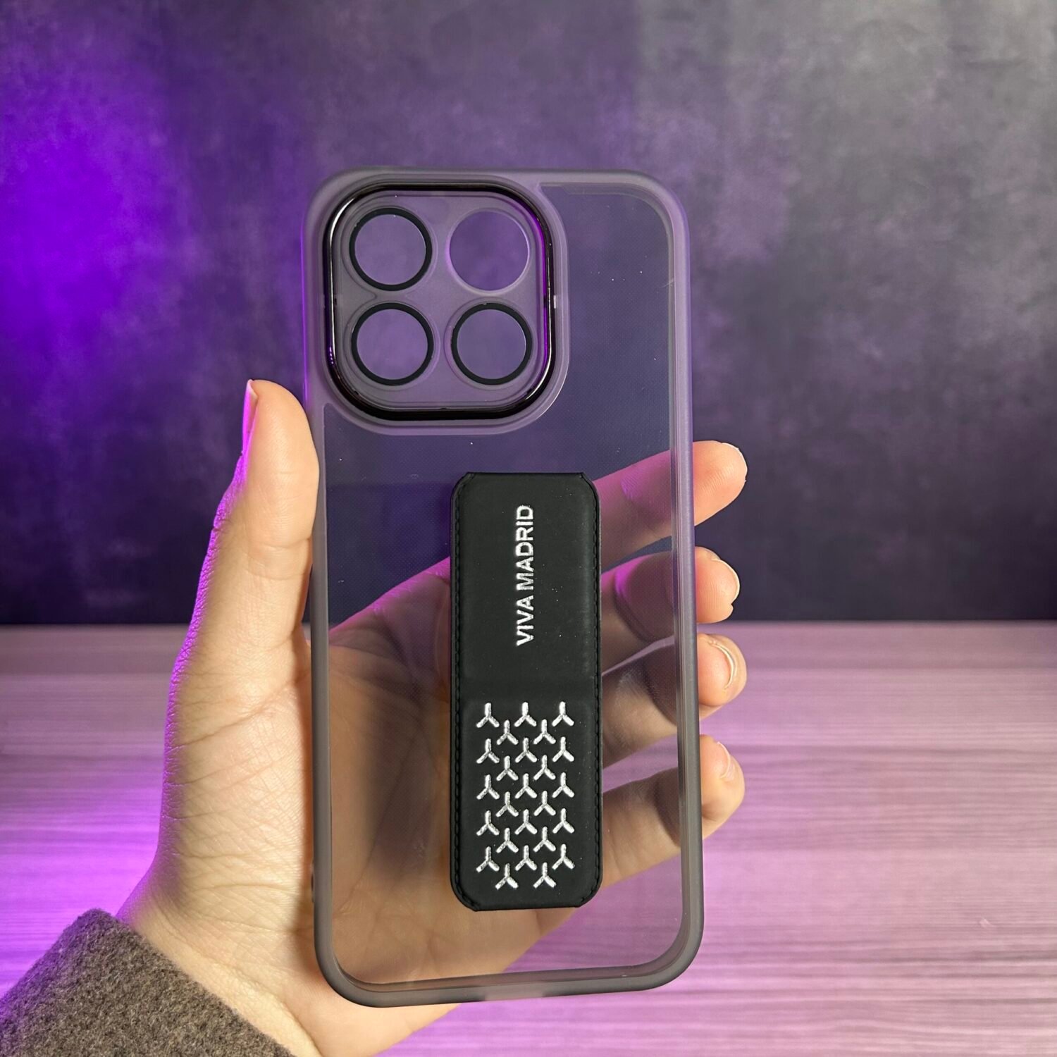 Honor X8B - Coque Transparente Fumée à Sangle de Support