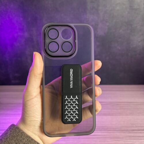 Honor X8B - Coque Transparente Fumée à Sangle de Support