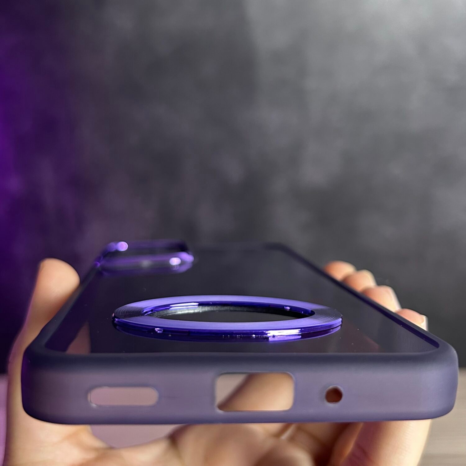 Galaxy A55- Coque Transparente en Silicone Fumé Avec Protection de Caméra V2