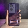 Reno 11F - Coque Transparente en Silicone Fumé Avec Protection de Caméra V2