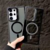 Coque Haut de gamme Magsafe dos Mat Fumé Avec Support