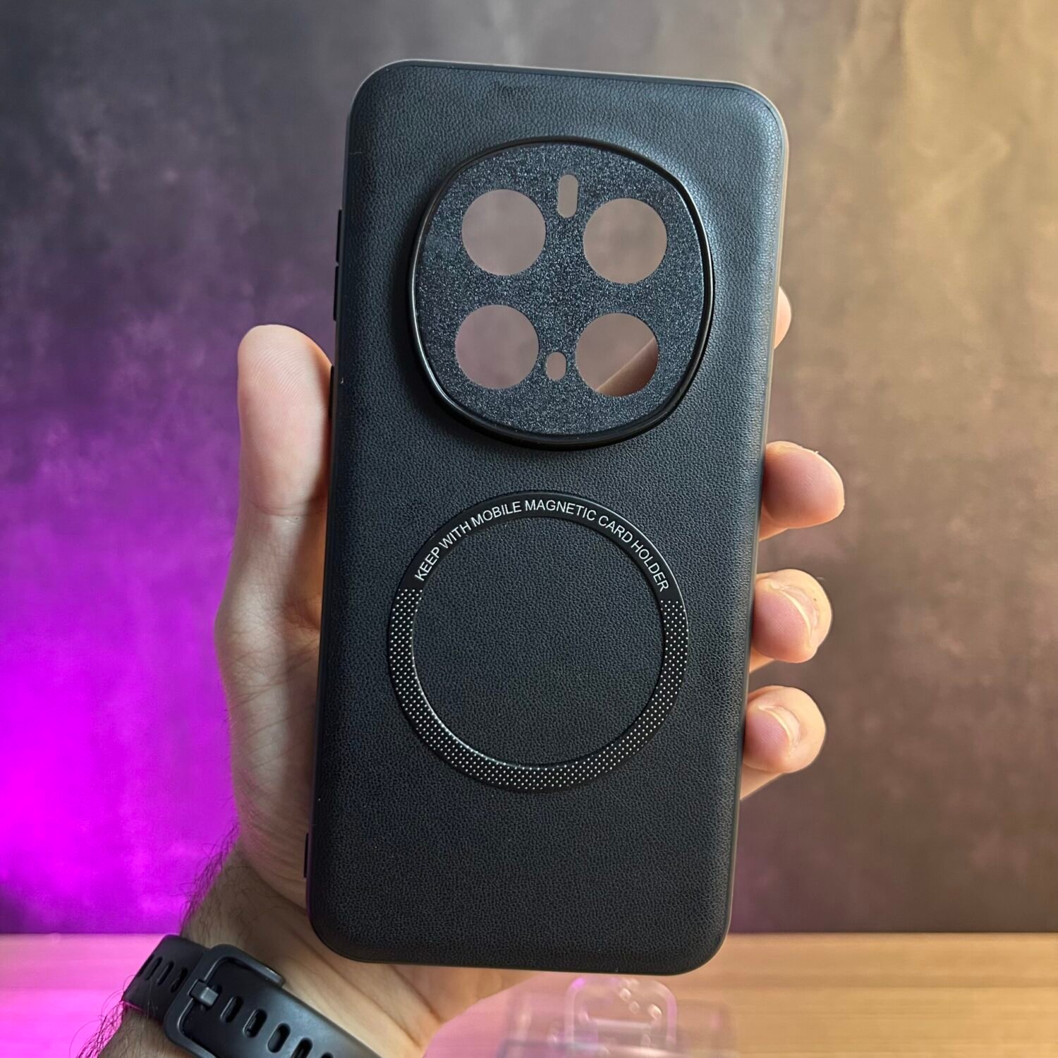 Photo 04-06-2025 7 08 46 PM Honor Magic 7 Pro - Coque Haut De Gamme Magnétique En Cuir PU Avec Bordure Noir