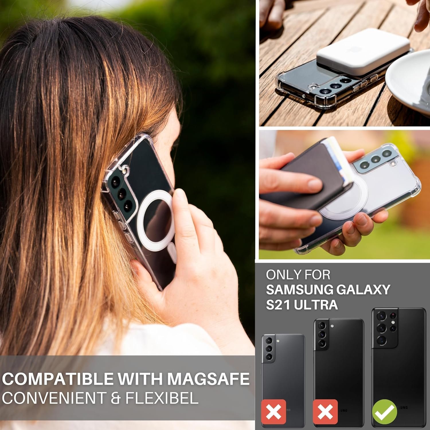 Galaxy S21 Ultra - Coque Magsafe Transparente