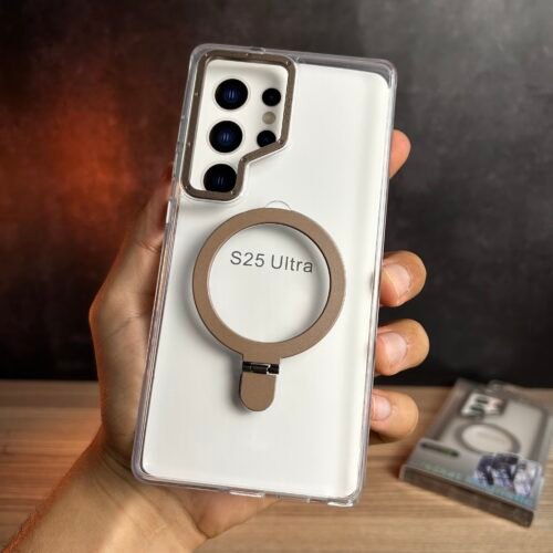 Galaxy S25 Ultra - Coque Haut de Gamme Transparente Magsafe Avec Support