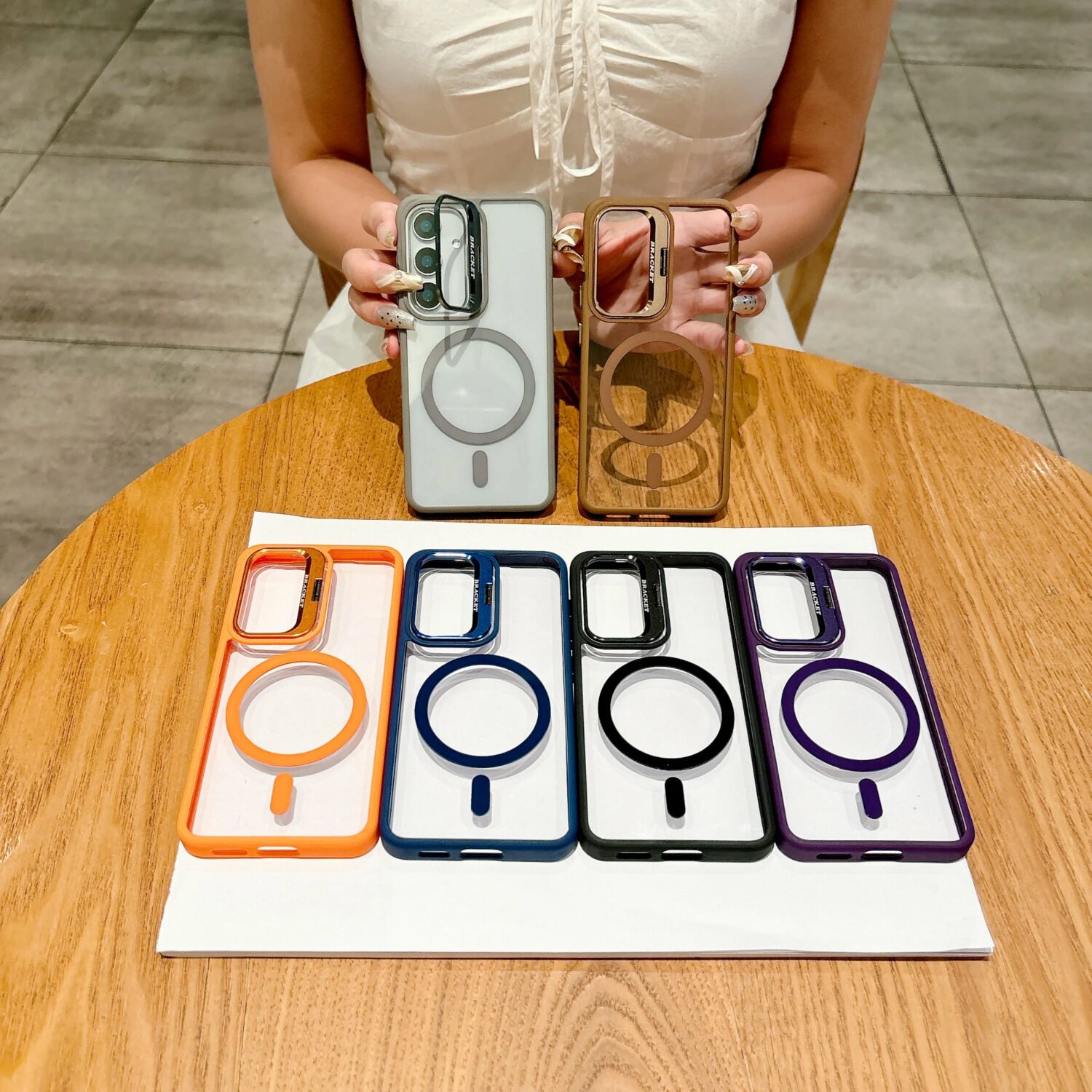 6 Galaxy A56 / A36 - Coque Haut de Gamme Transparente Magsafe Avec Support