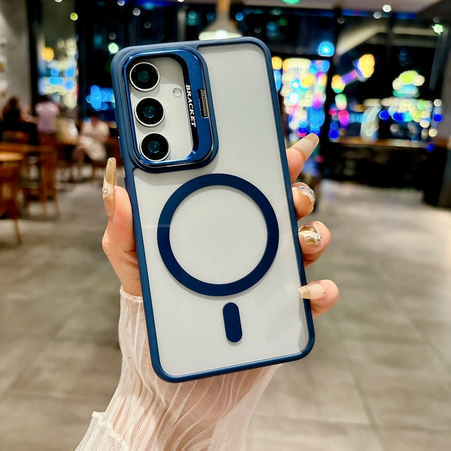 6 Galaxy A56 / A36 - Coque Haut de Gamme Transparente Magsafe Avec Support