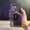 OnePlus 12R - Coque Transparente Fumée à Sangle de Support