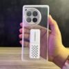 OnePlus 12R - Coque Transparente Fumée à Sangle de Support