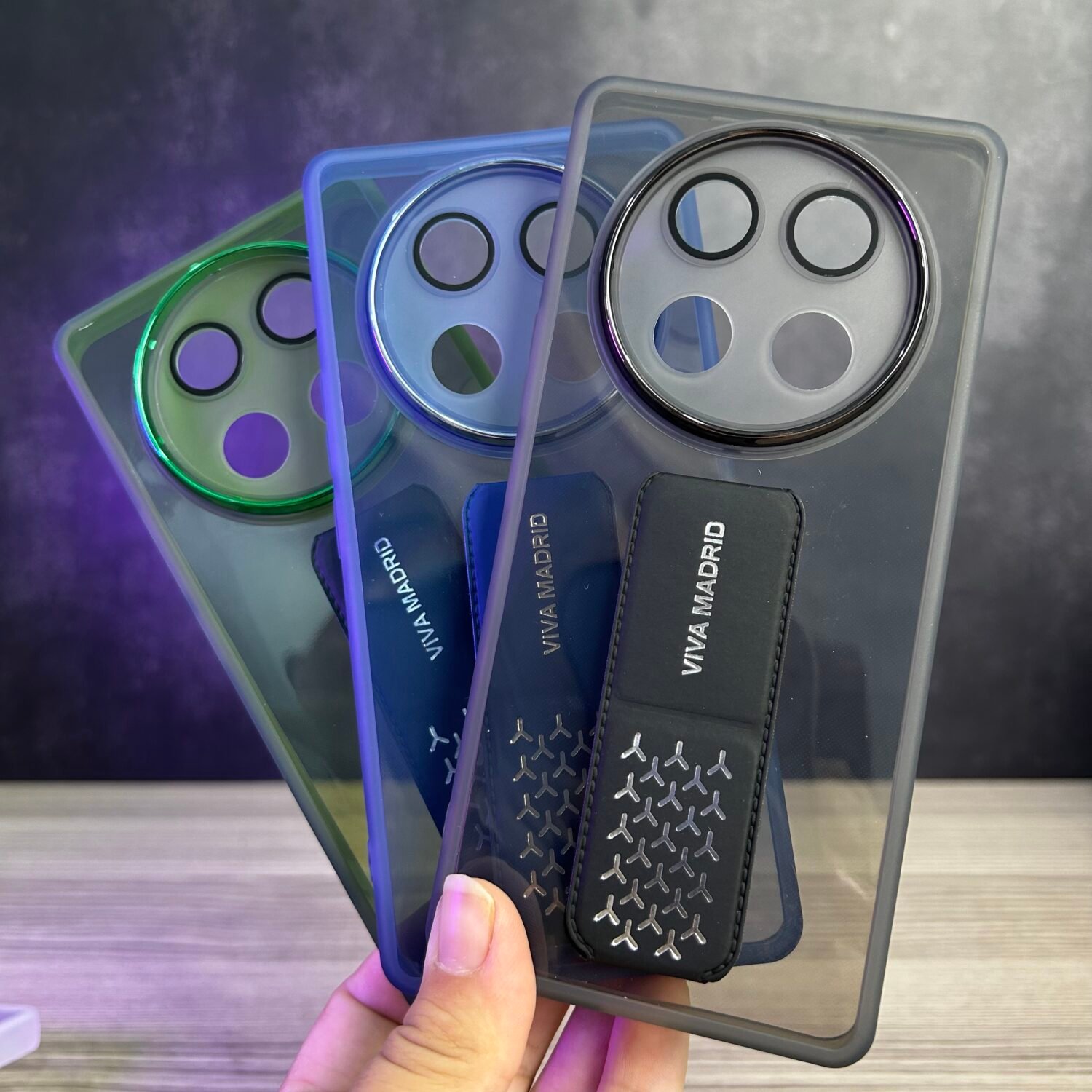 Honor X9C - Coque Transparente Fumée à Sangle de Support