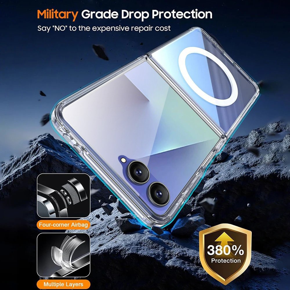 Galaxy Z Flip 7 - Coque Transparente Magsafe