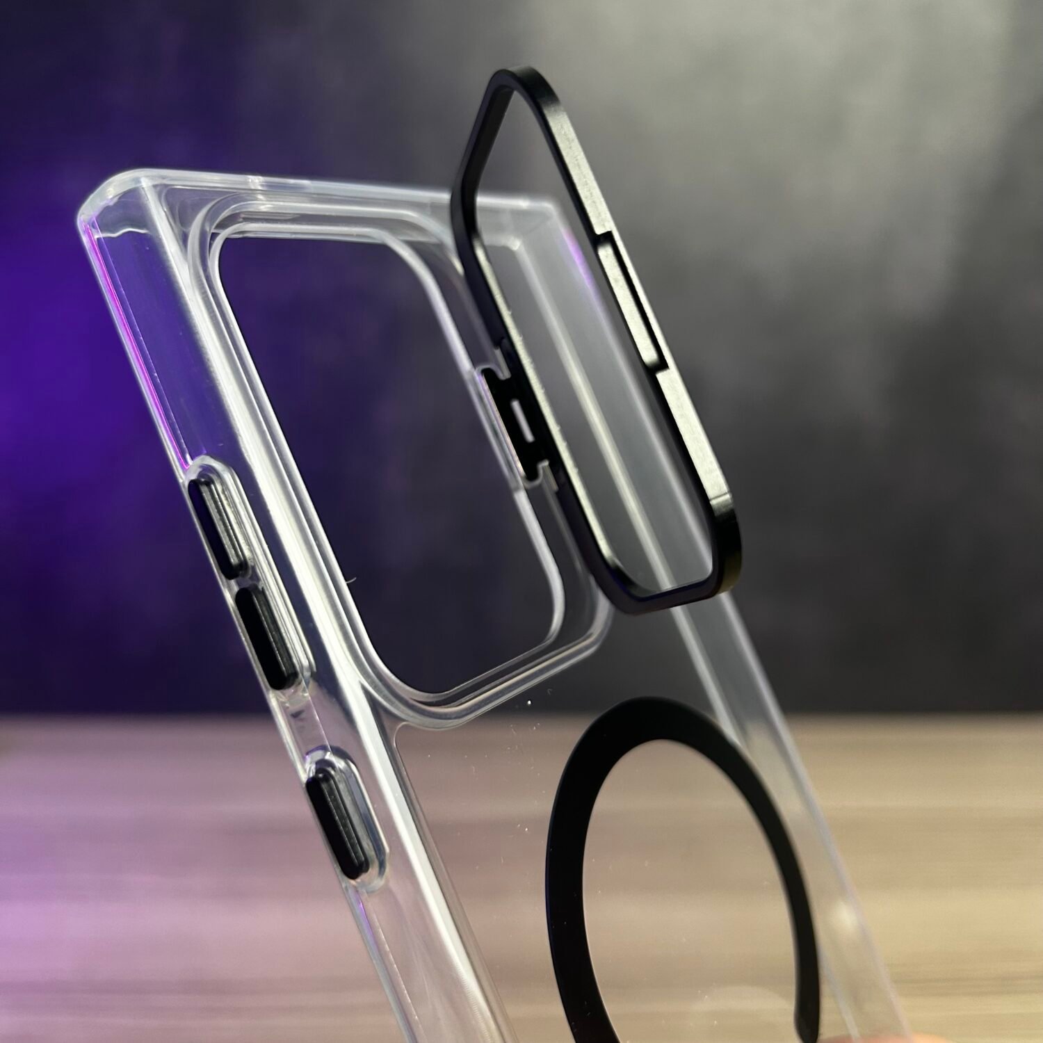 Galaxy S25 Ultra- Coque Haut de Gamme Transparente Magsafe Avec Support