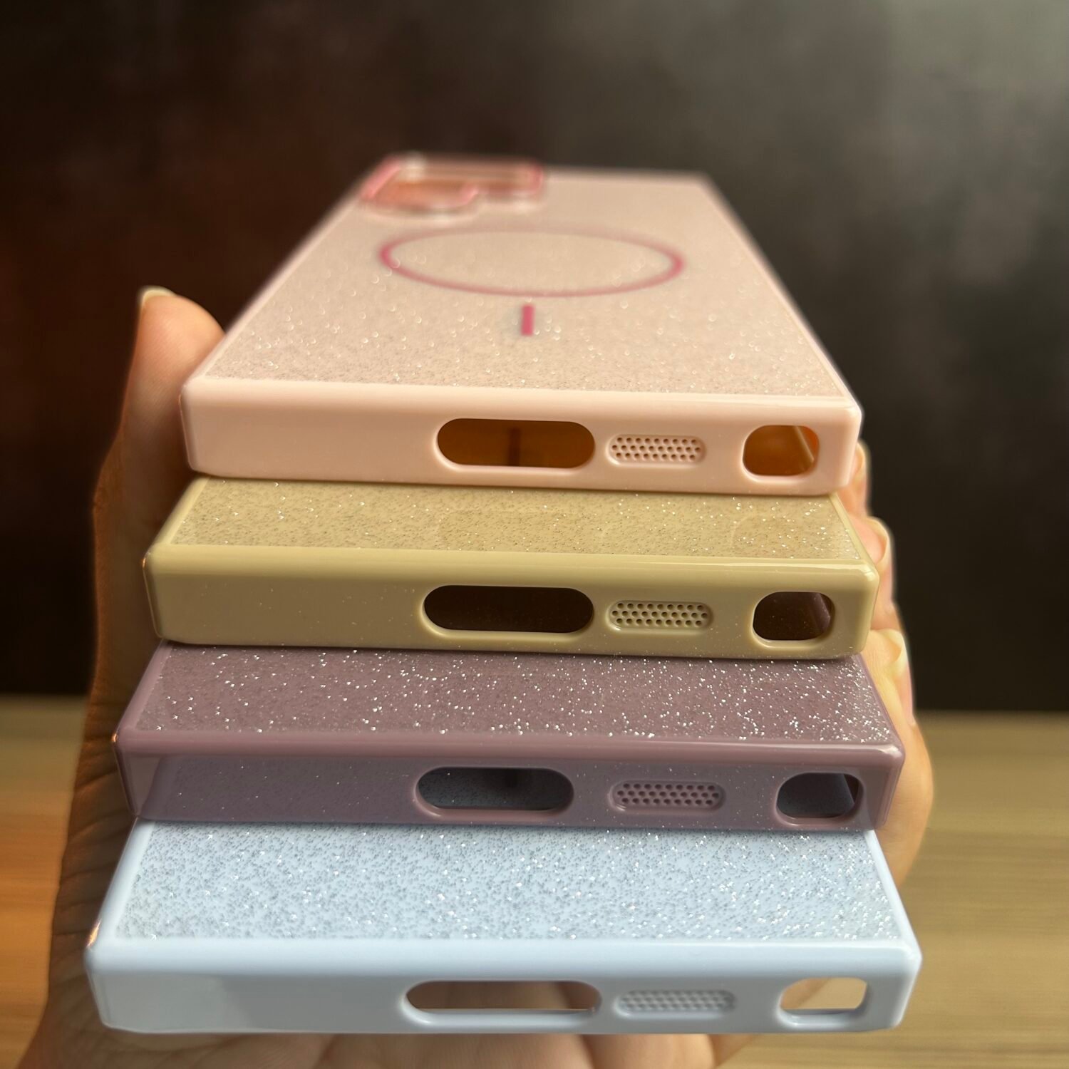 IMG_3707 Galaxy S23 Ultra - Coque Magnétique Haut de Gamme avec Dos Pailleté