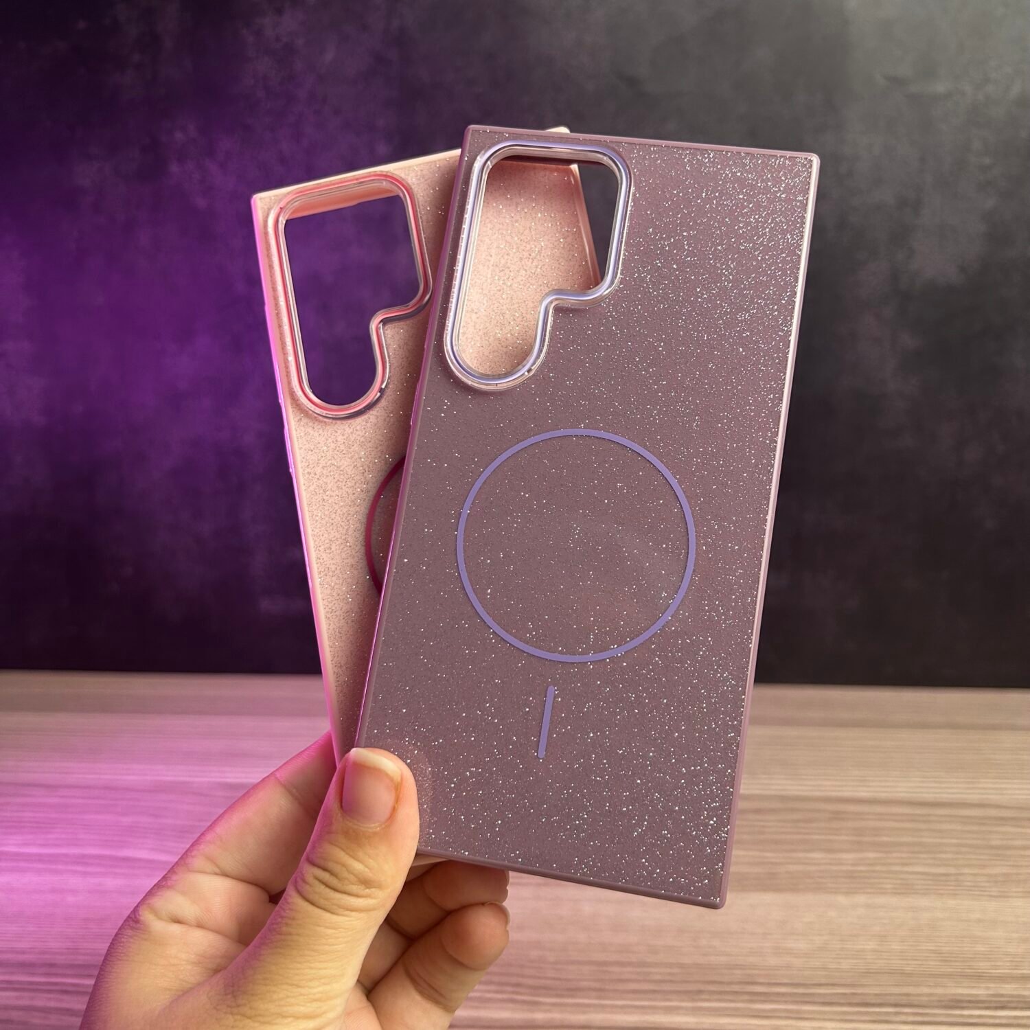 IMG_3710 Galaxy S23 Ultra - Coque Magnétique Haut de Gamme avec Dos Pailleté