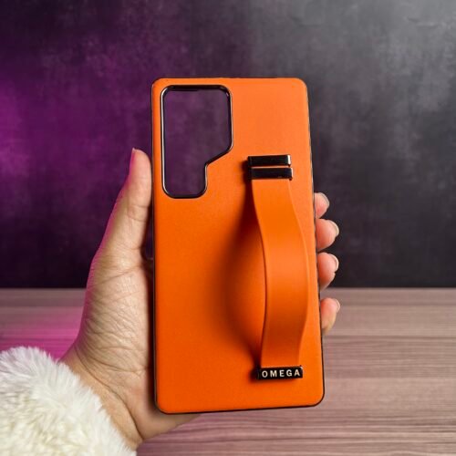Galaxy S25 Ultra - Coque Haut De Gamme OMEGA en Cuir PU avec Poignée