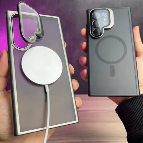 Coque Haut de Gamme Magnétique Fumée avec Support