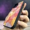 Iphone 16 Pro - Coque En Silicone Supérieure avec Dos effet Peinture à l'huile Design Feuilles d’Automne
