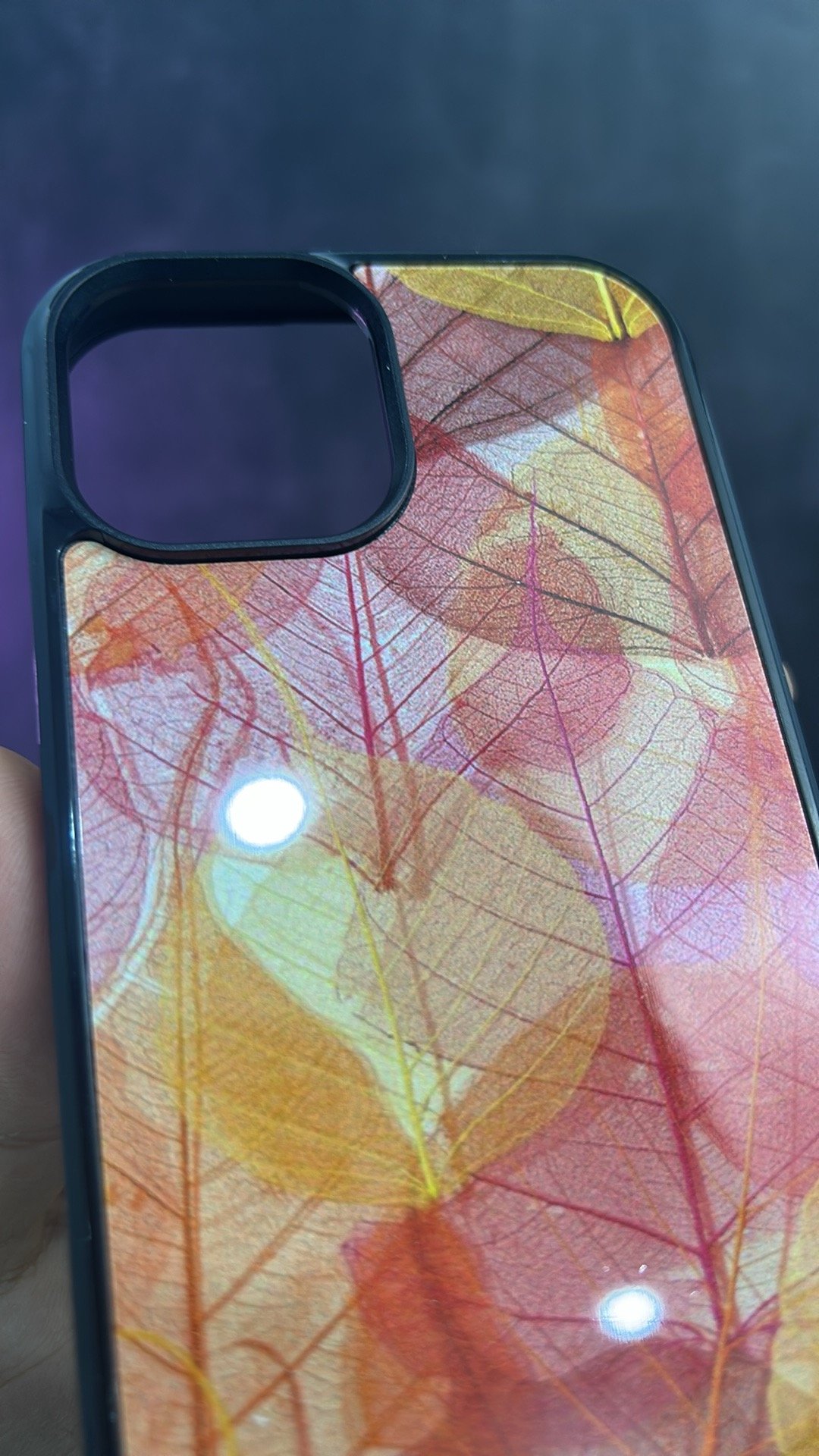 Iphone 13 Pro - Coque En Silicone Supérieure avec Dos effet Peinture à l'huile Design Feuilles d’Automne