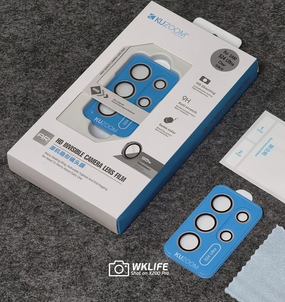 Galaxy S24 Ultra  - Lentilles Protection d'Objectif Caméra Originales KUZOOM HD Invisible